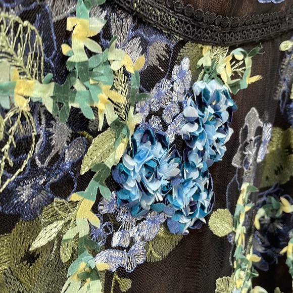 MARCHESA NOTTE Floral Applique Dress - Picture 6 of 10